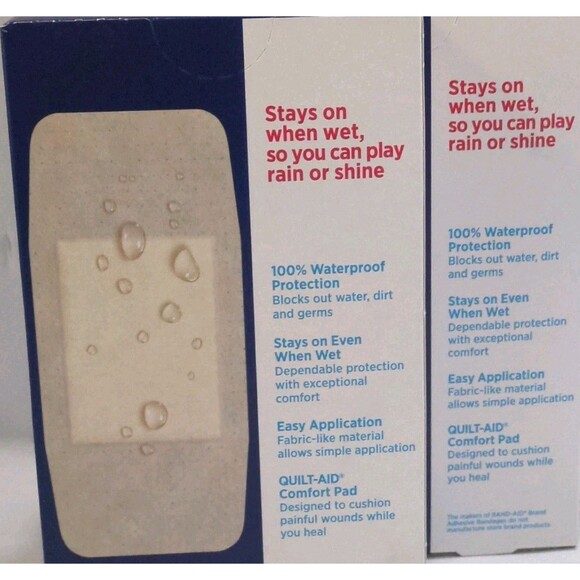 Pack of 2 - Band-Aid Water Block Flex Waterproof Bandages Extra Large 7 Count - Picture 7 of 8